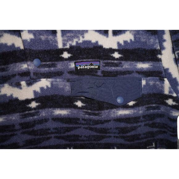 Patagonia Synchilla Snap-T Fleece Pullover Blue Aztec Print Size M - Picture 3 of 8